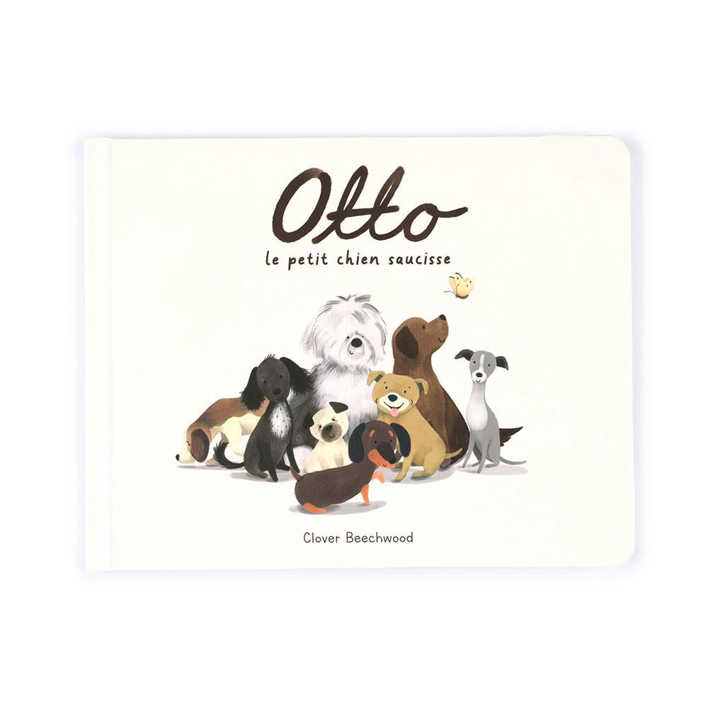 Książeczka Jellycat Otto Le Petit Chien Saucisse Livre,18cm x 23cm x 2cm Białe | Polska  UQYS-15796
