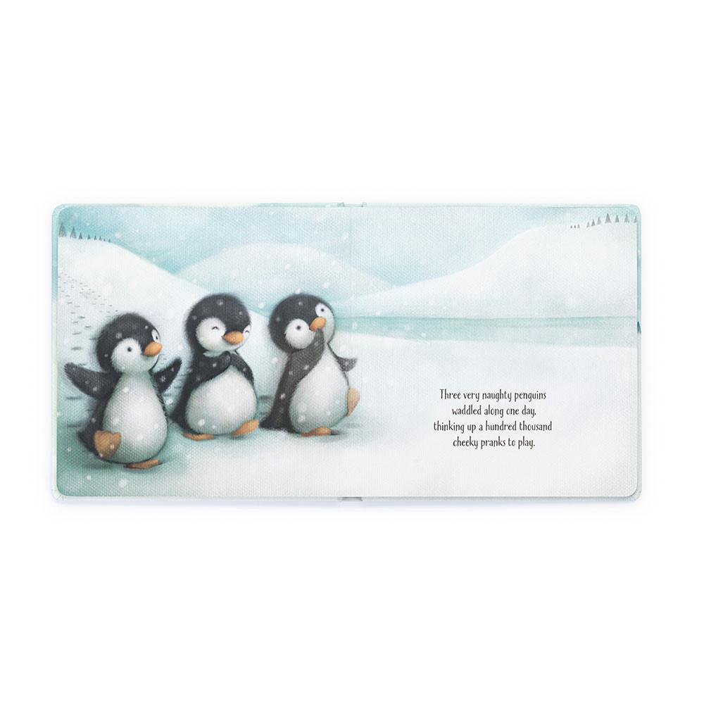 Książeczka Jellycat The Naughty Penguins,21cm x 21cm x 2cm Białe | Polska  ZEQR-83690