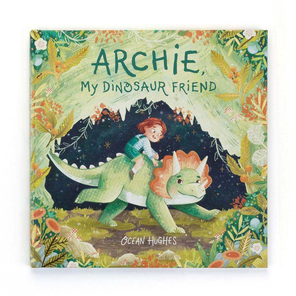 Książeczka Z Ogonkami Jellycat Archie My Dinosaur Friend and Archie Dinosaur Zielone | Polska  YNAT-15634