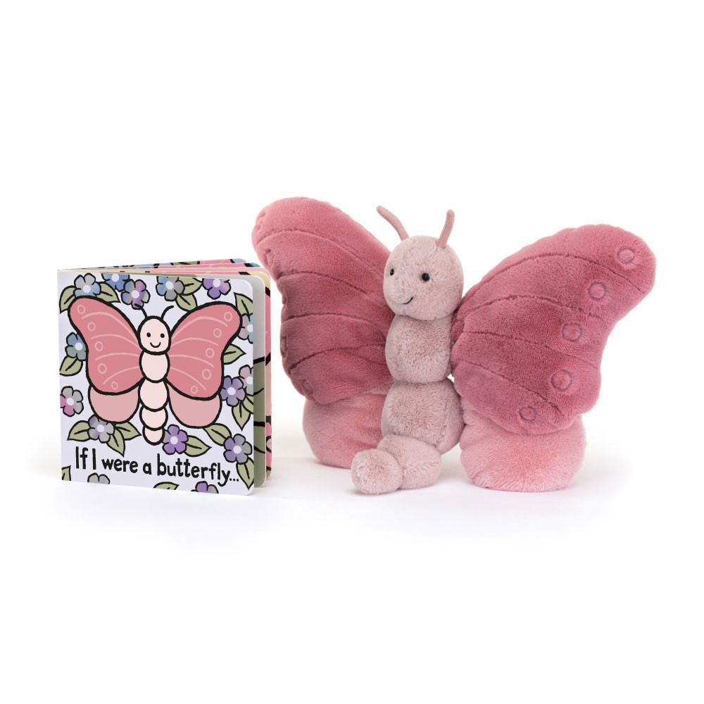 Książeczka Z Ogonkami Jellycat Butterfly and Beatrice Butterfly Różowe | Polska  NHLW-58706