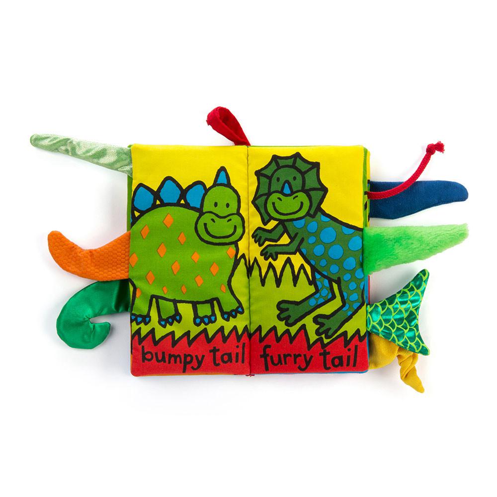 Książeczka Z Ogonkami Jellycat Dino Tails,22cm x 13cm x 5cm Zielone | Polska  HKWM-30751