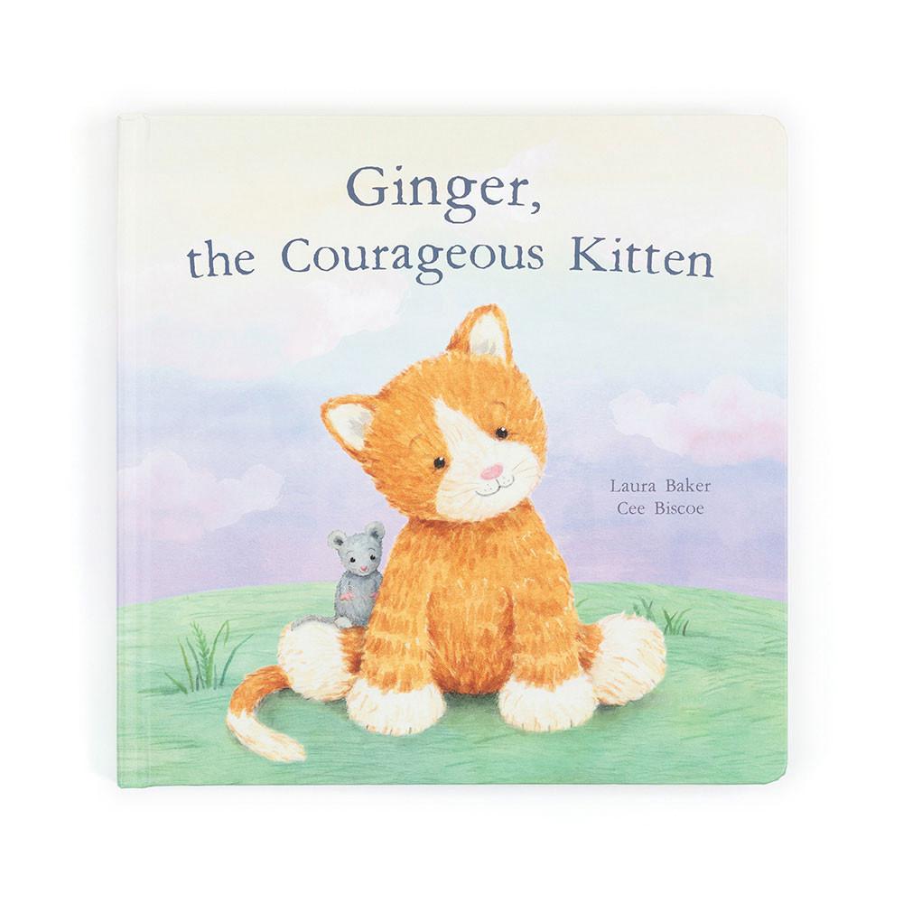 Książeczka Z Ogonkami Jellycat Ginger the Courageous Kitten and Fuddlewuddle Ginger Jelonek Pomarańczowe | Polska  TLIV-34926