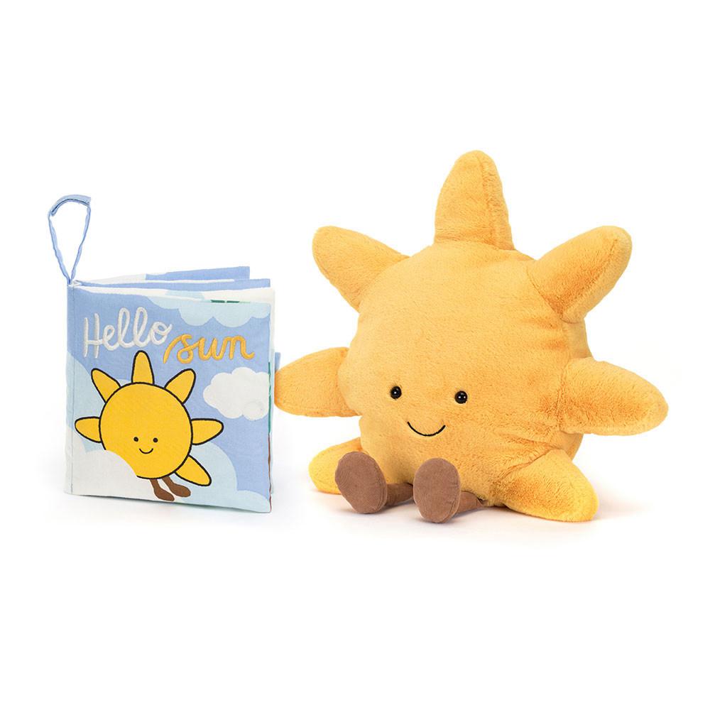Książeczka Z Ogonkami Jellycat Hello Sun Fabric and Amuseables Sun Medium Żółte | Polska  JNQG-35970