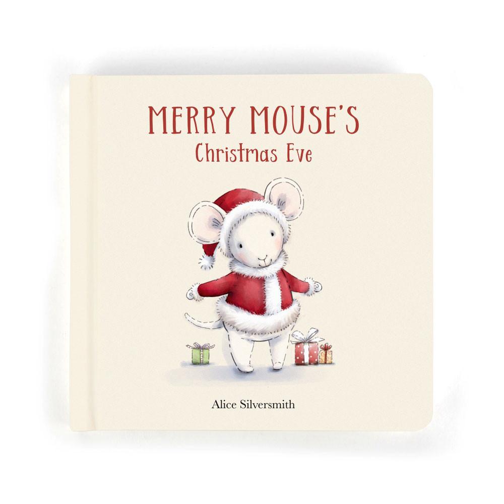 Książeczka Z Ogonkami Jellycat Merry Mouse's Christmas Eve and Merry Mouse Białe | Polska  RBZE-87315