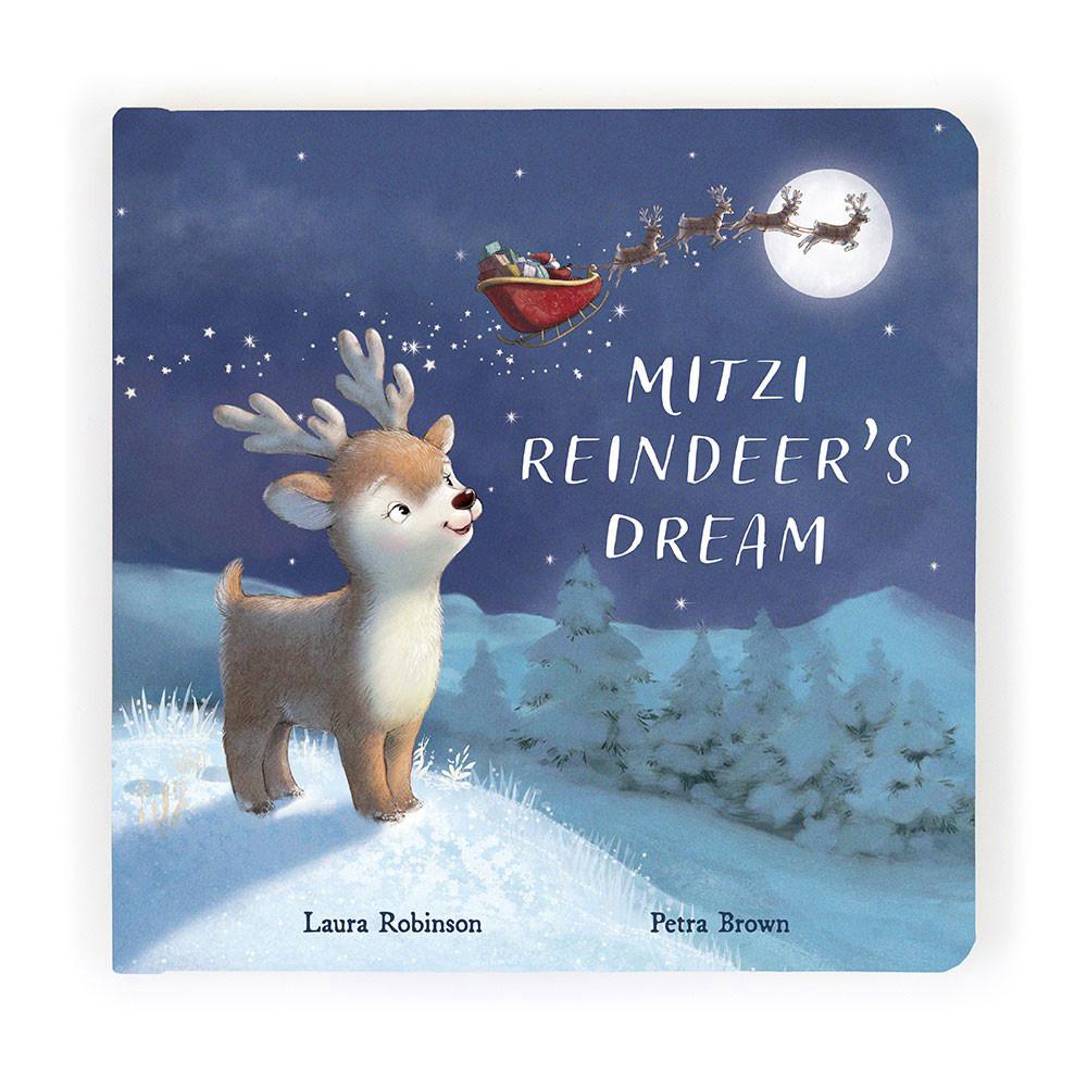 Książeczka Z Ogonkami Jellycat Mitzi Reindeer's Dream and Mitzi Reindeer Medium Beżowe | Polska  YZSU-90582