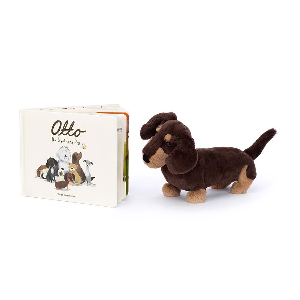 Książeczka Z Ogonkami Jellycat Otto the Loyal Long Piesek and Otto Sausage Piesek Medium Brązowe | Polska  KPGN-36947
