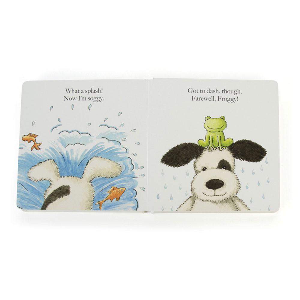 Książeczka Z Ogonkami Jellycat Puppy Makes Mischief and Bashful Puppy Medium Białe | Polska  NUOD-05361