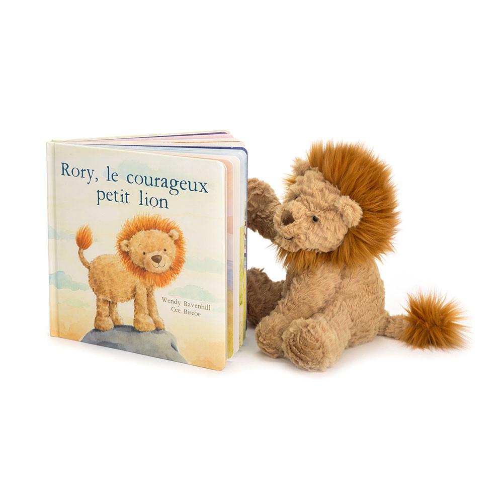 Książeczka Z Ogonkami Jellycat Rory Le Courageux Petit Lion and Fuddlewuddle Lion Medium Brązowe | Polska  YOKJ-09314