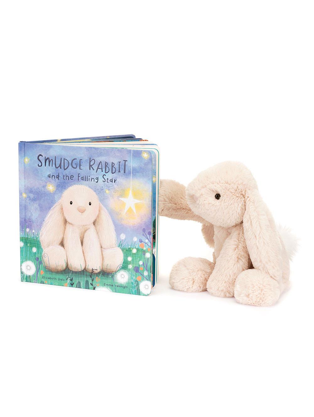 Książeczka Z Ogonkami Jellycat Smudge Rabbit and the Falling Star and Smudge Rabbit Medium Beżowe | Polska  HZIX-47213