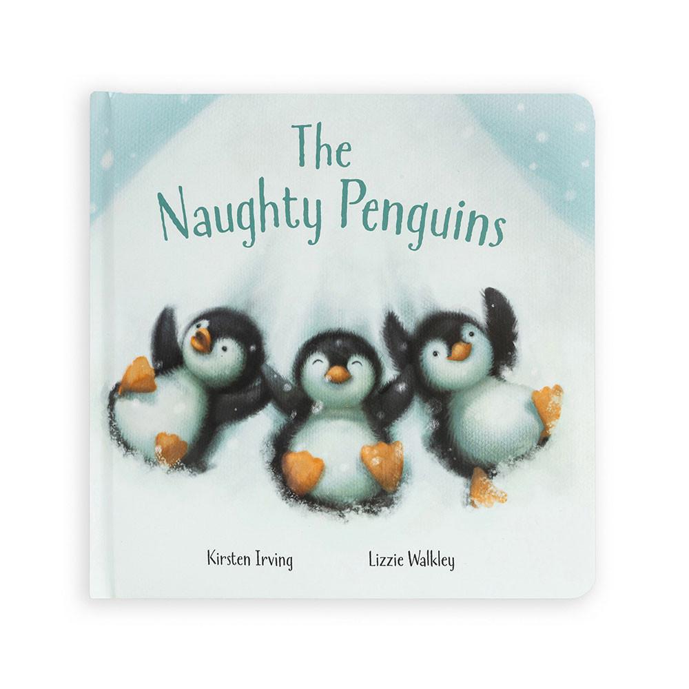 Książeczka Z Ogonkami Jellycat The Naughty Penguins and Peanut Penguin Medium Czarne | Polska  NEQH-45039