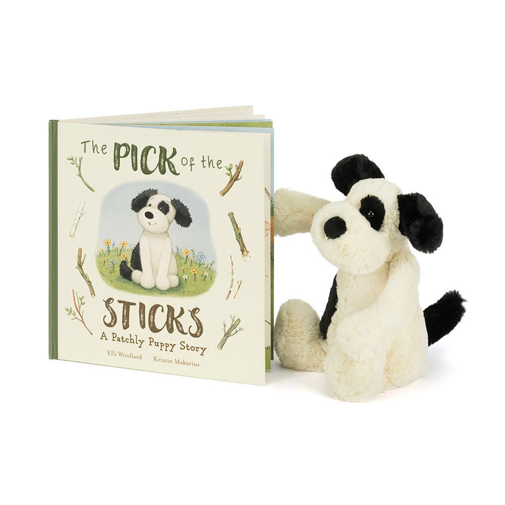 Książeczka Z Ogonkami Jellycat The Pick of the Sticks and Bashful Puppy Medium Białe | Polska  UBVT-23876