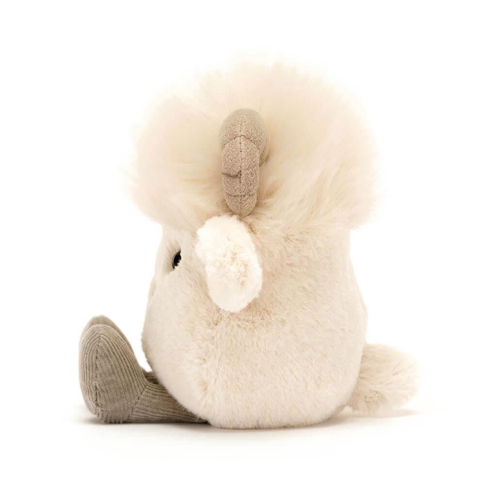 Pluszaki Jellycat Amuseabean Ram,12cm x 9cm x 6cm Białe | Polska  ZQVB-54820