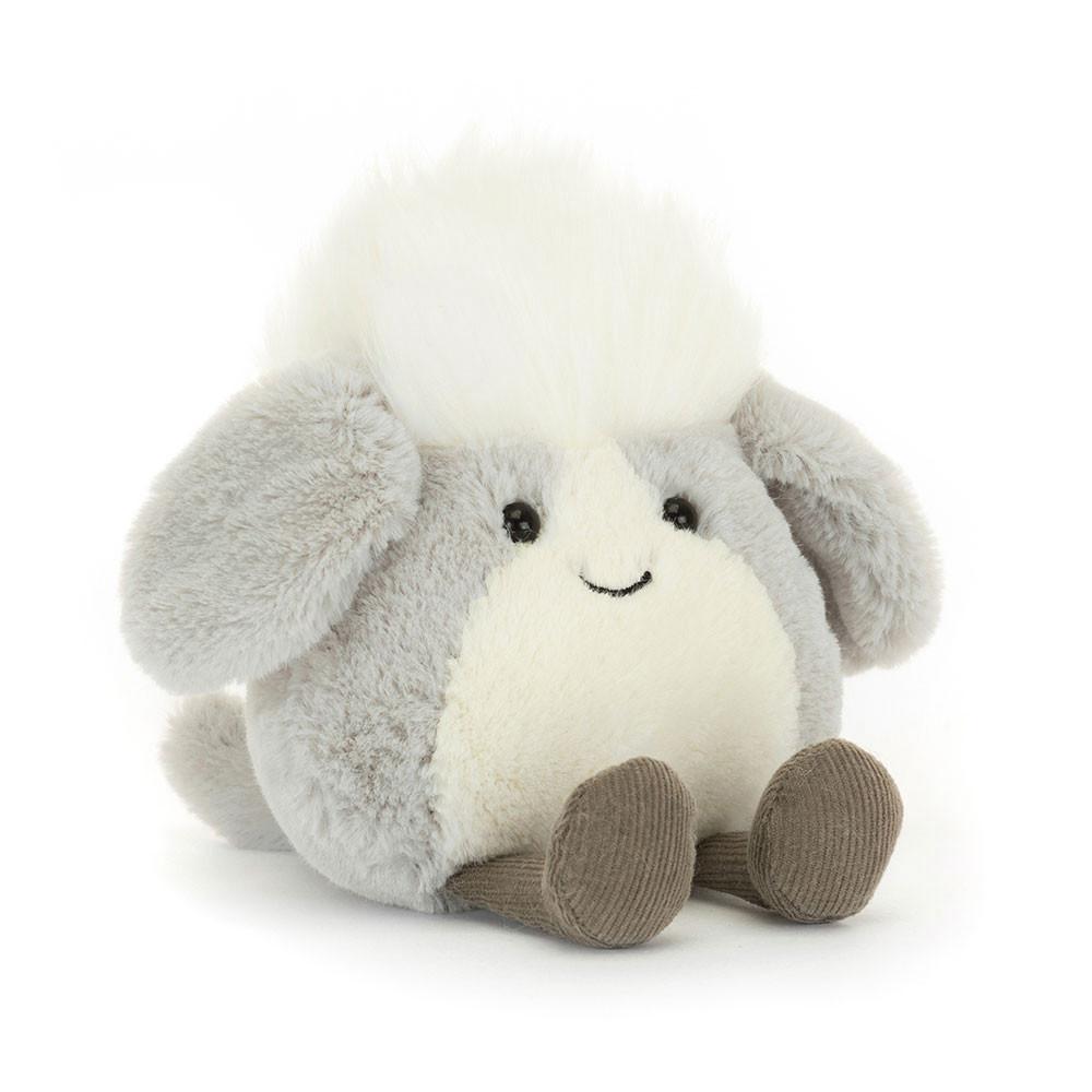 Pluszaki Jellycat Amuseabean SheepPiesek,12cm x 9cm x 6cm Szare | Polska  IBEN-42756