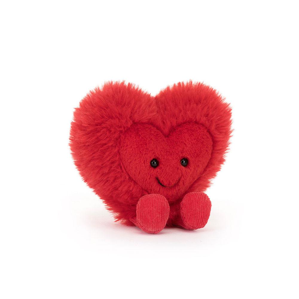 Pluszaki Jellycat Amuseables Beatie Heart,24cm x 23cm x 7cm Czerwone | Polska  KPRT-71928