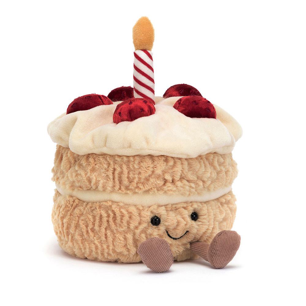 Pluszaki Jellycat Amuseables Birthday Cake,16cm x 12cm x 12cm Beżowe | Polska  DMCS-94651