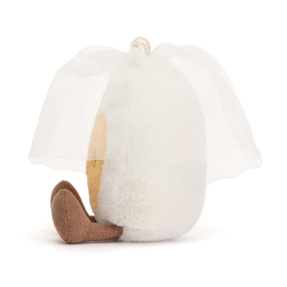 Pluszaki Jellycat Amuseables Boiled Jajko Bride,14cm x 9cm x 4cm Białe | Polska  HWXU-95140