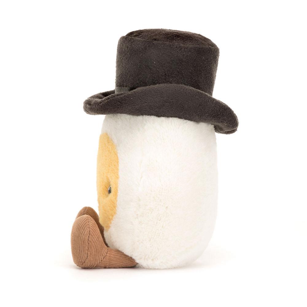 Pluszaki Jellycat Amuseables Boiled Jajko Groom,15cm x 9cm x 4cm Białe | Polska  FZKV-50423