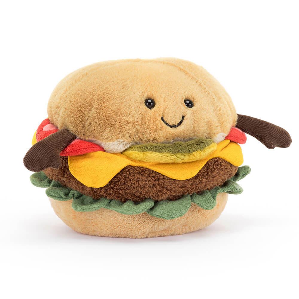 Pluszaki Jellycat Amuseables Burger,12cm x 12cm x 11cm Brązowe | Polska  CTEQ-93650