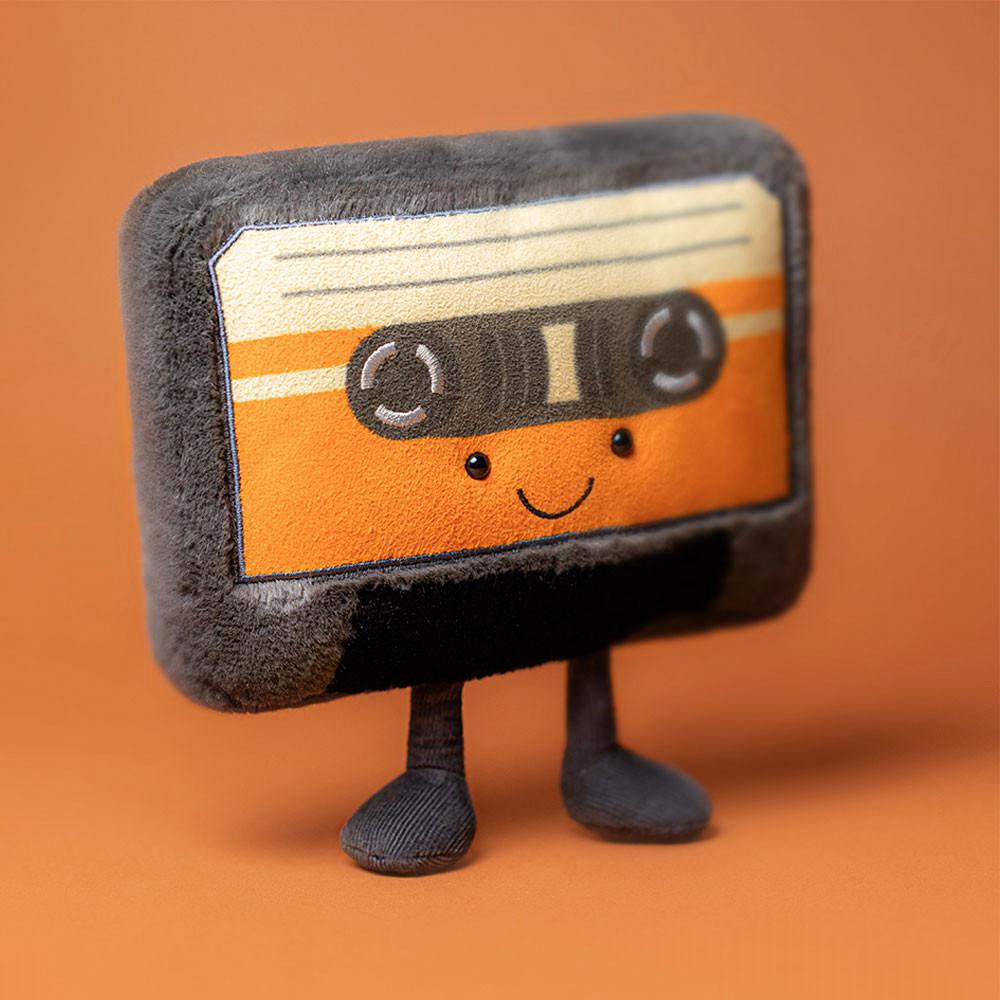 Pluszaki Jellycat Amuseables Cassette Tape,20cm x 18cm x 7cm Czarne | Polska  OCEW-90356