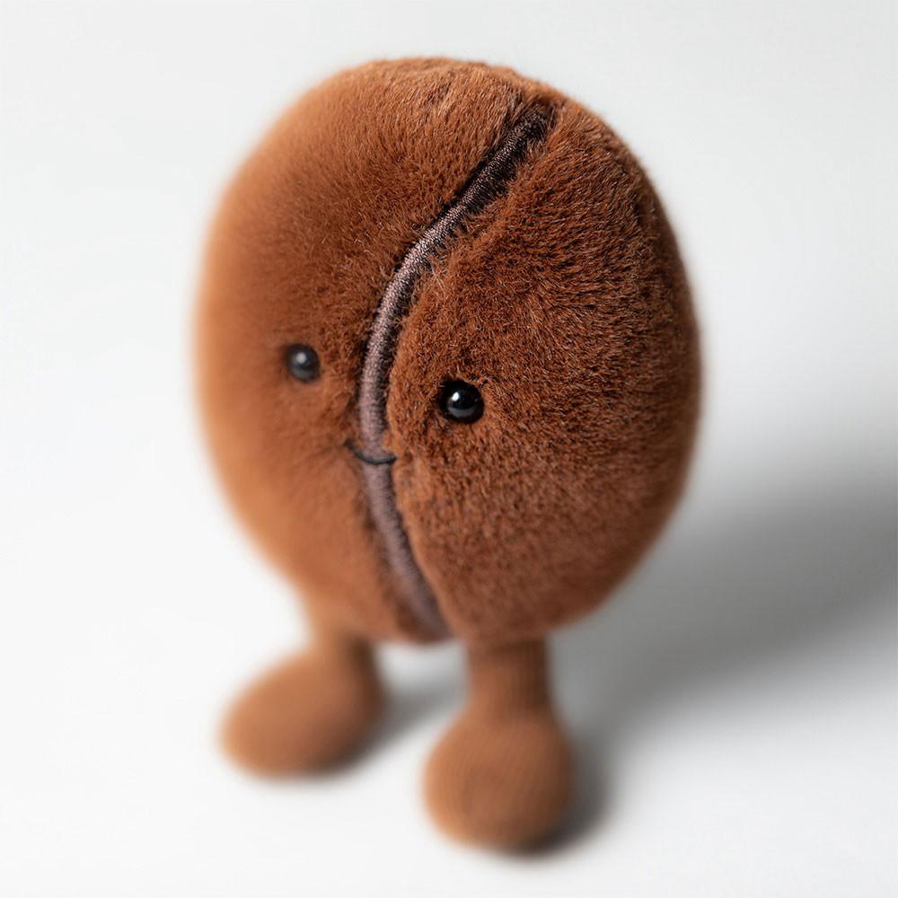 Pluszaki Jellycat Amuseables Coffee Bean,13cm x 8cm x 6cm Brązowe | Polska  WYEA-26091