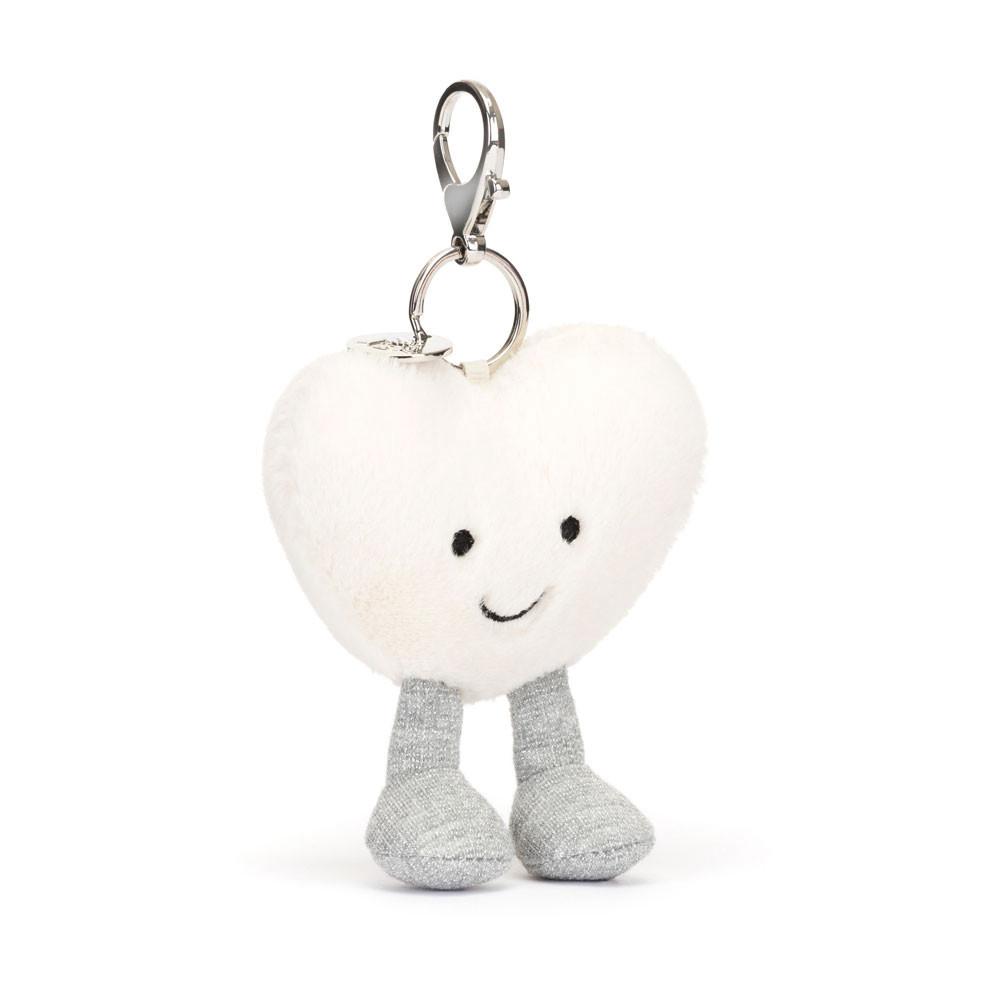 Pluszaki Jellycat Amuseables Cream Heart,13cm x 9cm x 3cm Białe | Polska  OWPY-38729