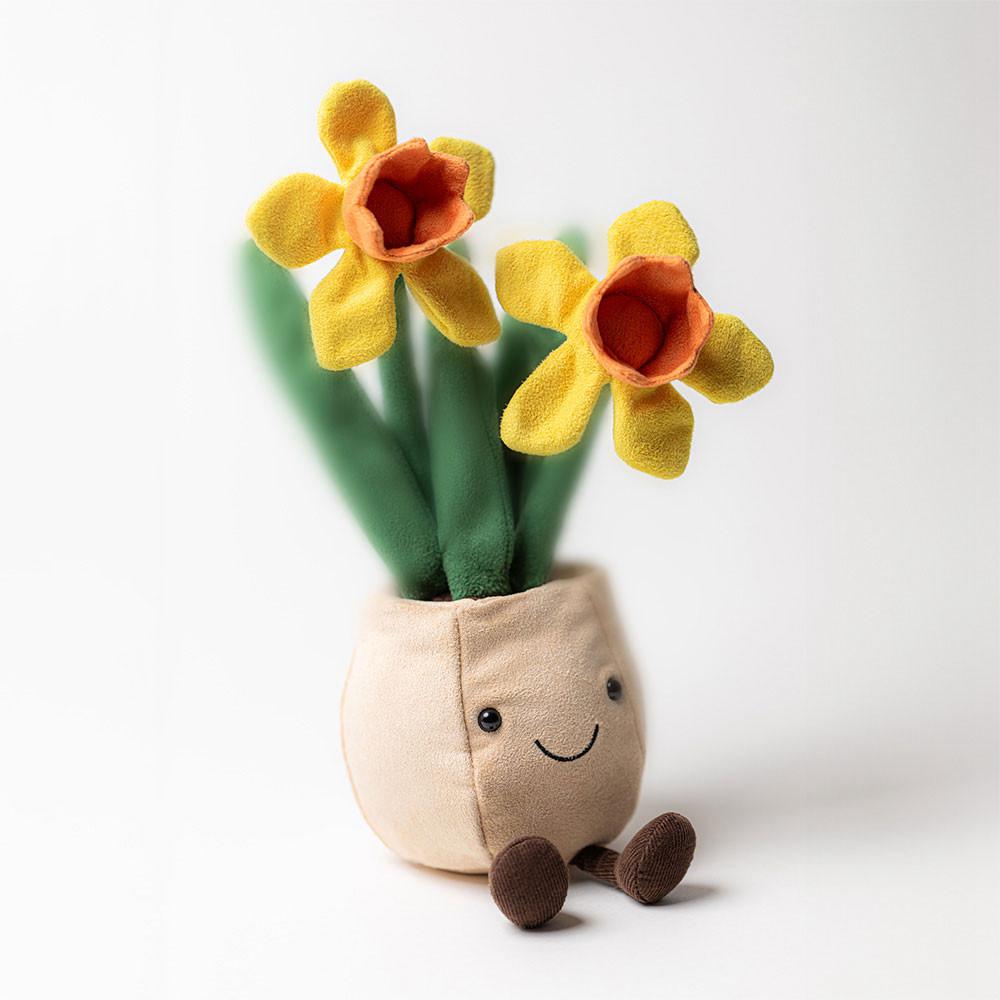 Pluszaki Jellycat Amuseables Daffodil Pot,29cm x 11cm x 11cm Żółte | Polska  YRGP-52807