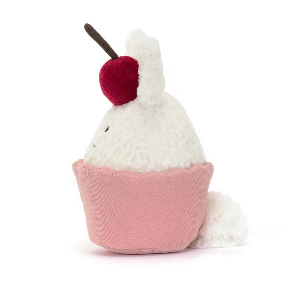 Pluszaki Jellycat Amuseables Dainty Dessert Króliczek Cupcake,14cm x 10cm x 9cm Białe | Polska  UXHQ-46531