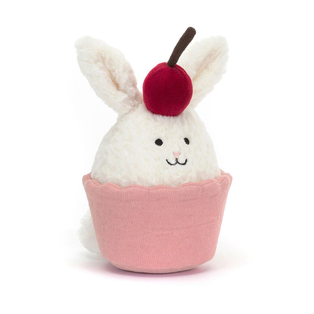 Pluszaki Jellycat Amuseables Dainty Dessert Króliczek Cupcake,14cm x 10cm x 9cm Białe | Polska  UXHQ-46531