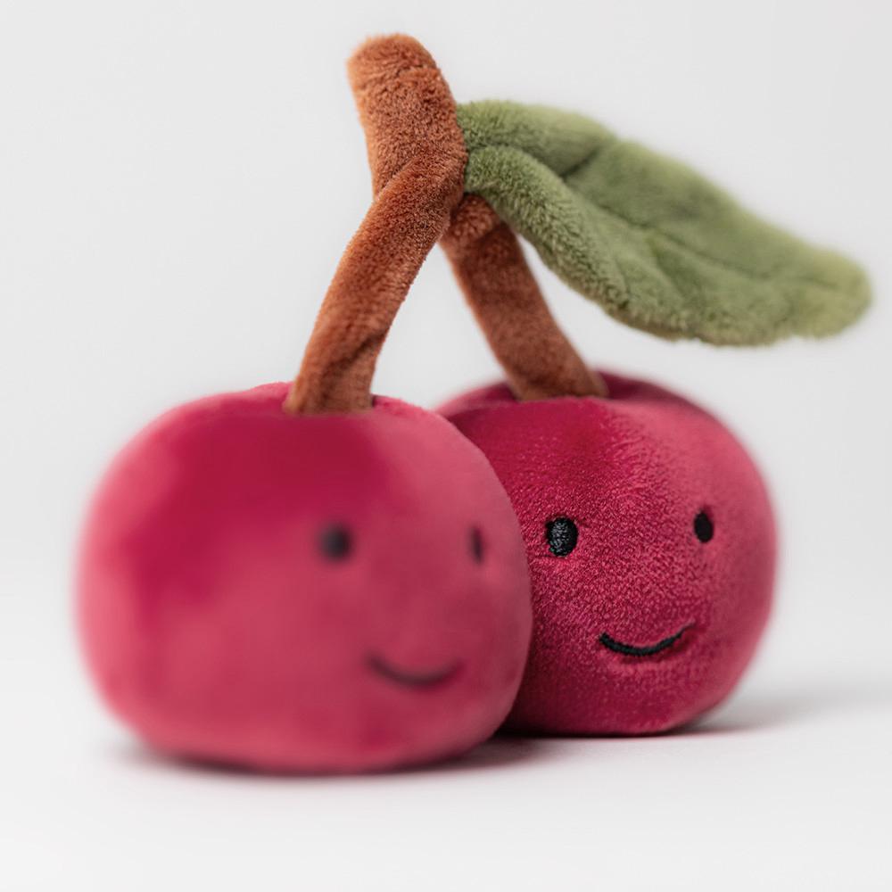 Pluszaki Jellycat Amuseables Fabulous Fruit Cherry,9cm x 11cm x 5cm Czerwone | Polska  AZOF-82460