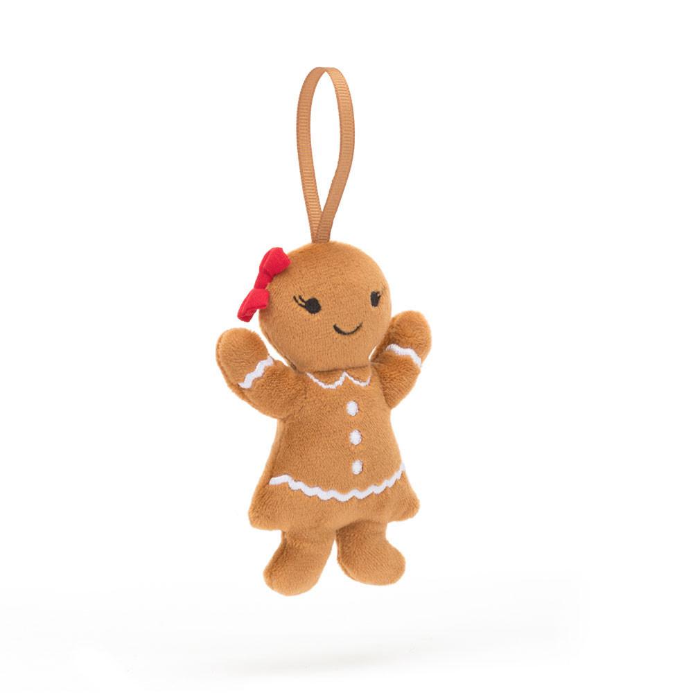 Pluszaki Jellycat Amuseables Festive Folly Gingerbread Ruby,10cm x 6cm x 2cm Brązowe | Polska  CZKI-29308