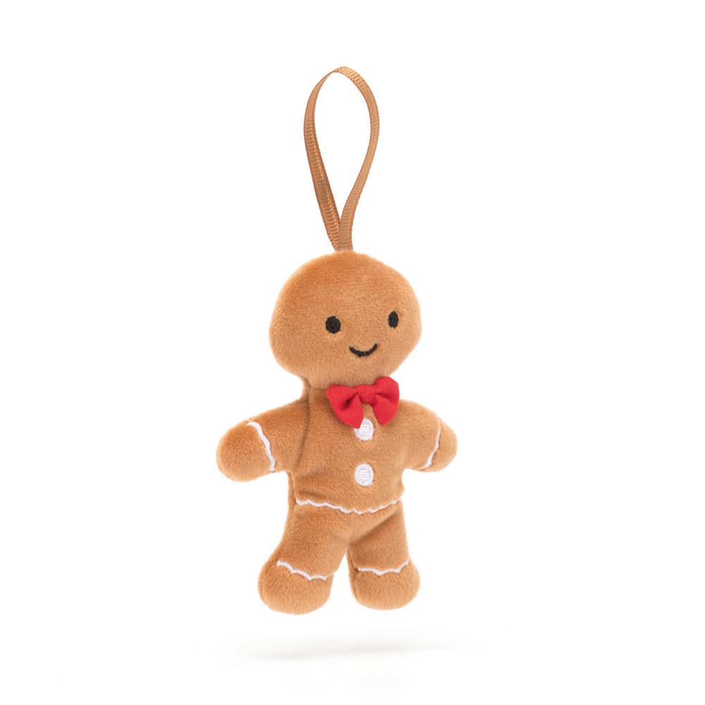 Pluszaki Jellycat Amuseables Festive Folly Gingerbread Fred,16cm x 4cm x 2cm Brązowe | Polska  JBHN-71085