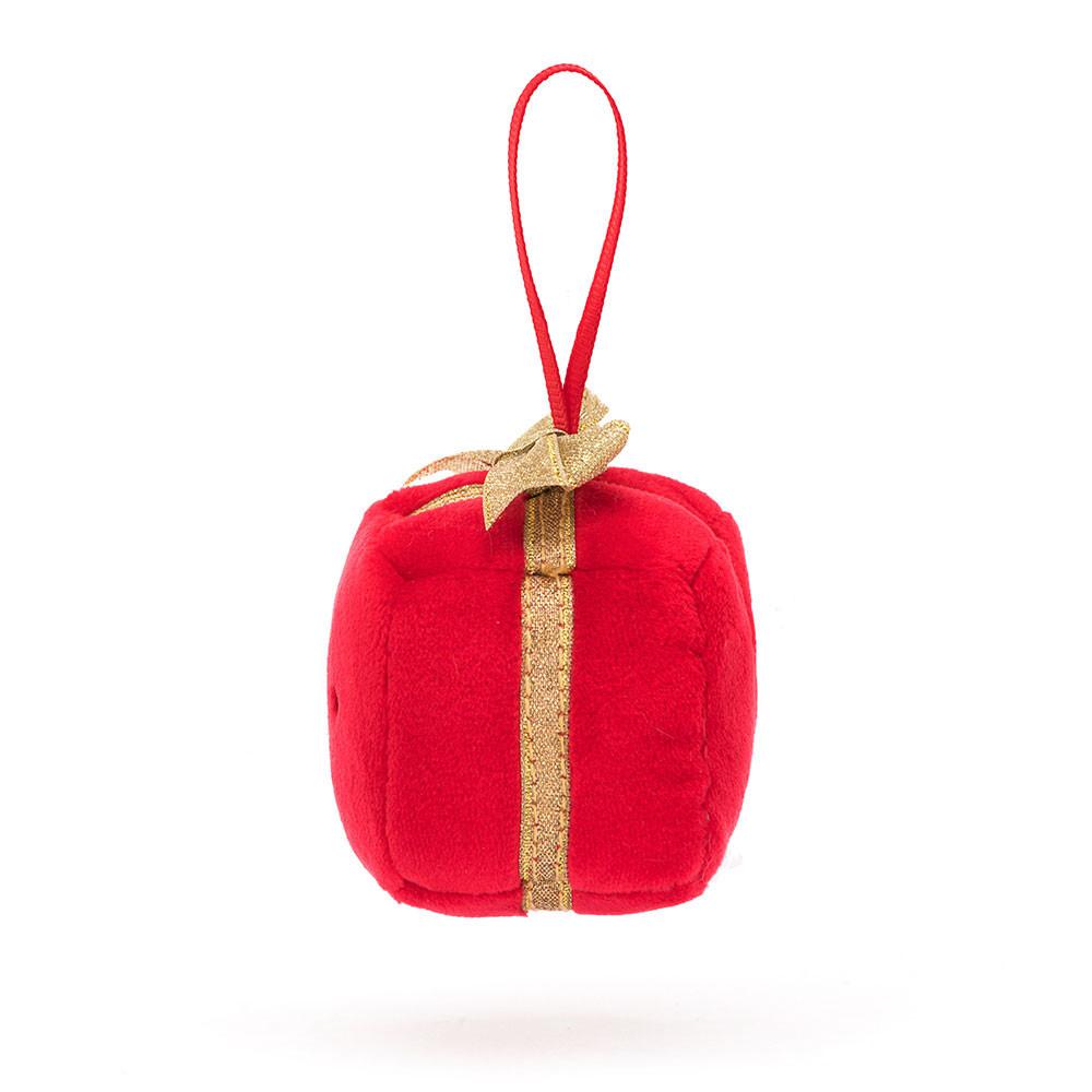 Pluszaki Jellycat Amuseables Festive Folly Present,13cm x 7cm x 7cm Czerwone | Polska  MDFK-30985