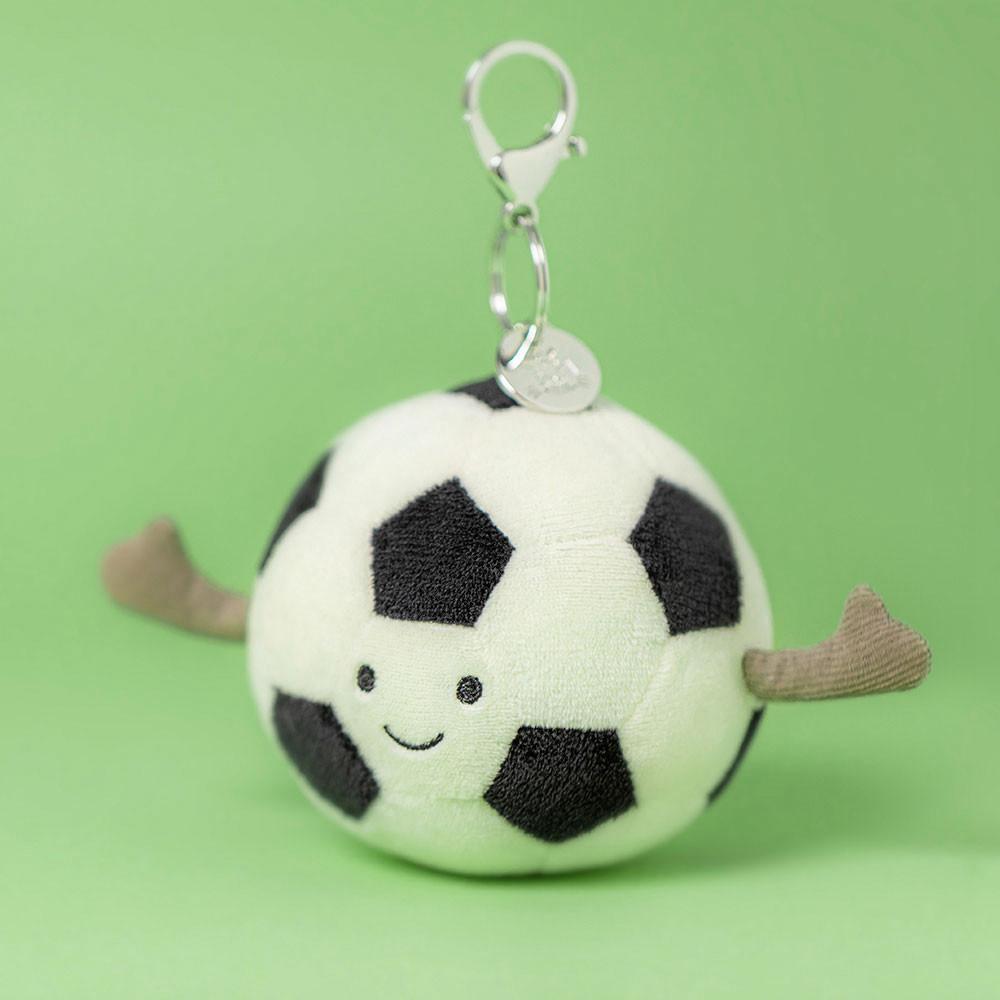 Pluszaki Jellycat Amuseables Football,16cm x 8cm x 6cm Białe | Polska  PRCB-45206