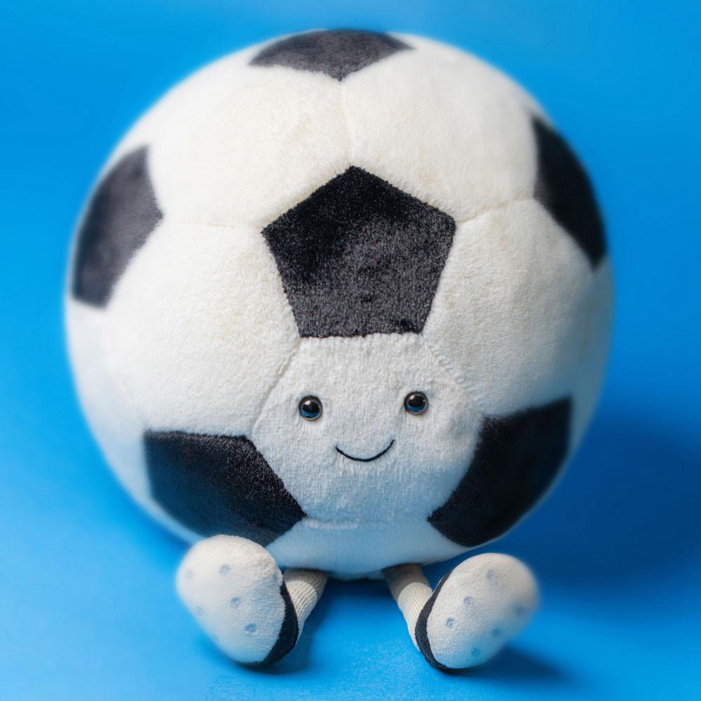Pluszaki Jellycat Amuseables Football,31cm x 21cm x 21cm Białe | Polska  FWQO-13780