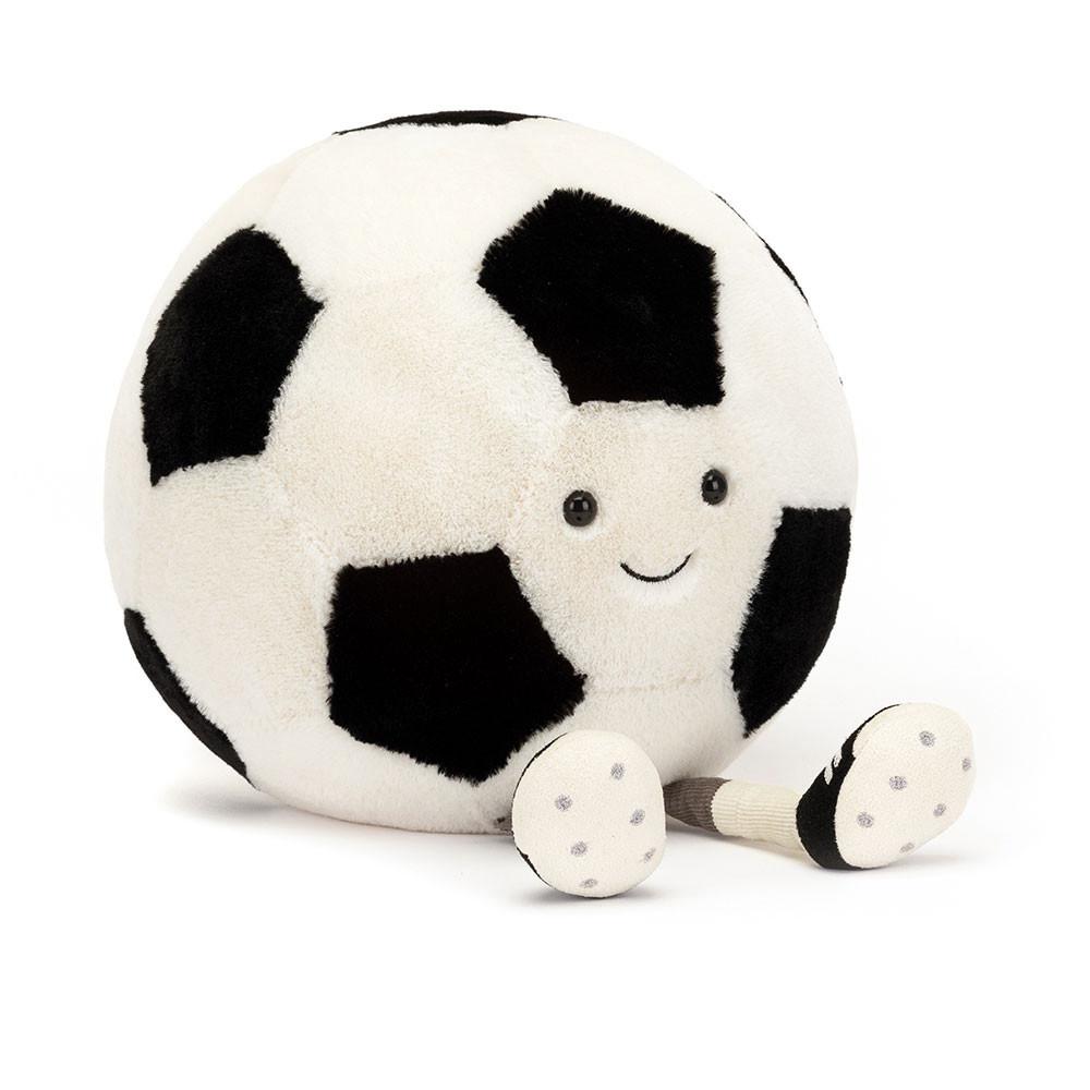 Pluszaki Jellycat Amuseables Football,31cm x 21cm x 21cm Białe | Polska  FWQO-13780