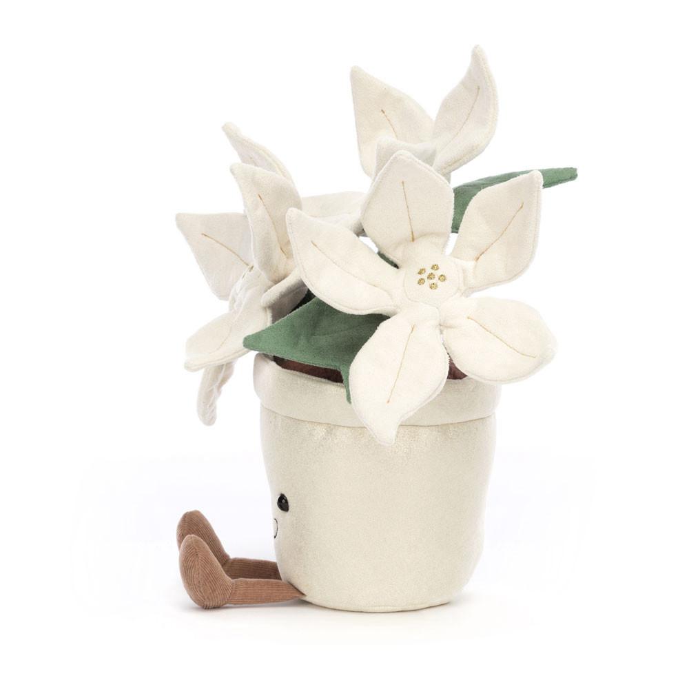 Pluszaki Jellycat Amuseables Gold Poinsettia,25cm x 10cm x 10cm Białe | Polska  EFJQ-16239