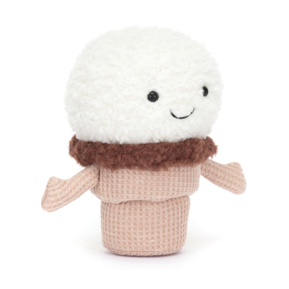 Pluszaki Jellycat Amuseables Ice Cream Cone,14cm x 9cm x 5cm Białe | Polska  PXHI-47286