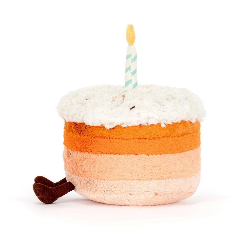 Pluszaki Jellycat Amuseables Jellina Birthday Cake,13cm x 15cm x 15cm Pomarańczowe | Polska  QGWR-36517