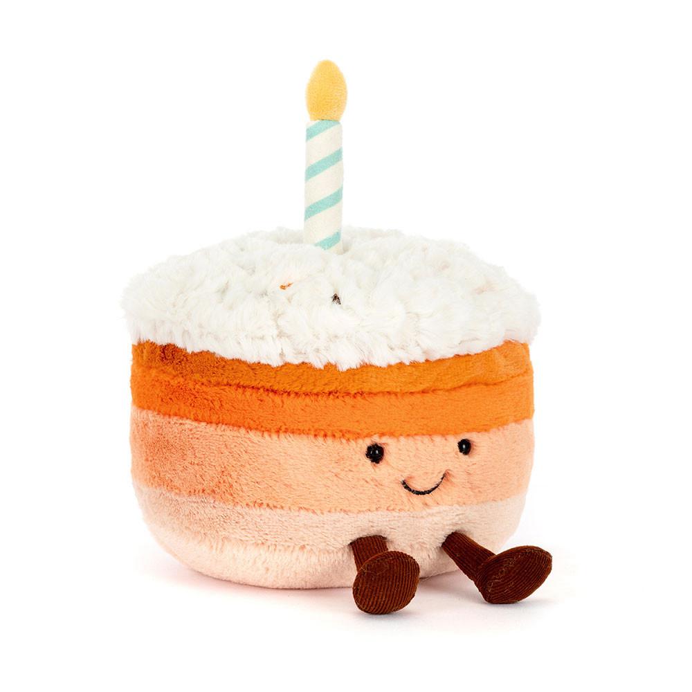 Pluszaki Jellycat Amuseables Jellina Birthday Cake,13cm x 15cm x 15cm Pomarańczowe | Polska  QGWR-36517