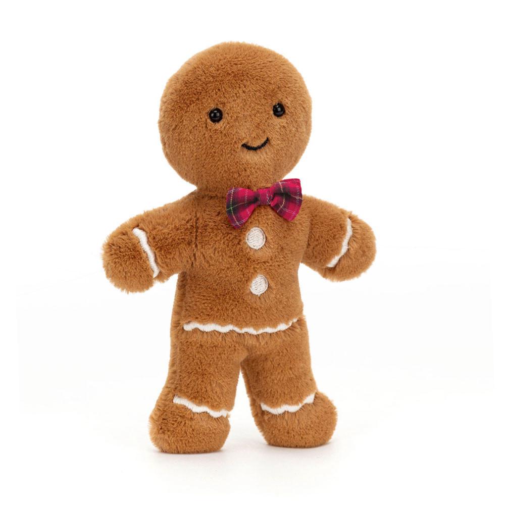Pluszaki Jellycat Amuseables Jolly Gingerbread Fred,20cm x 6cm x 3cm Brązowe | Polska  UKYV-06129