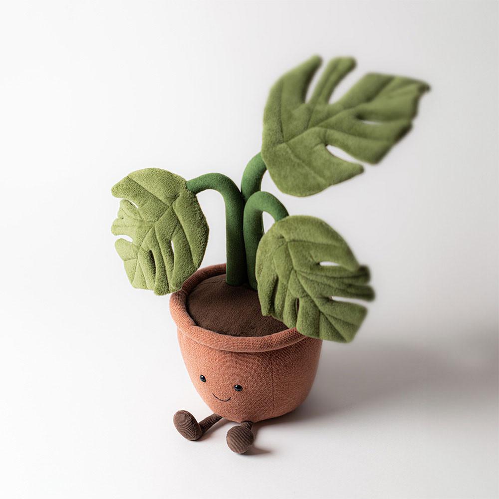Pluszaki Jellycat Amuseables Monstera Plant,43cm x 15cm x 14cm Zielone | Polska  GRZN-92036