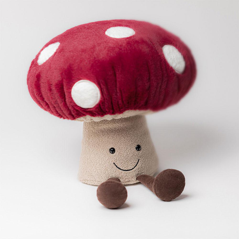 Pluszaki Jellycat Amuseables Mushroom,28cm x 11cm x 9cm Czerwone | Polska  JEDU-35187