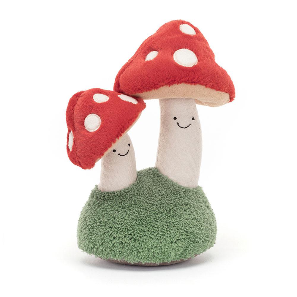 Pluszaki Jellycat Amuseables Pair of Toadstools,25cm x 13cm x 11cm Czerwone | Polska  IJVE-85376