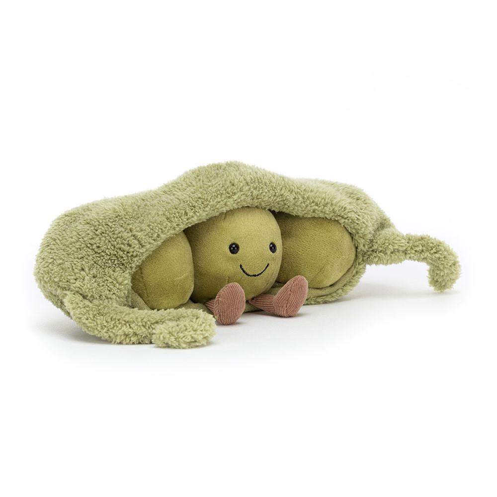 Pluszaki Jellycat Amuseables Pea in a Pod,11cm x 26cm x 10cm Zielone | Polska  XKEP-79420