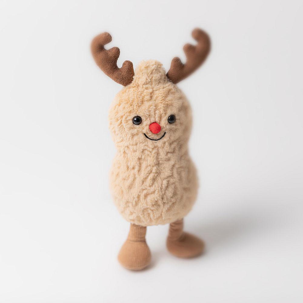 Pluszaki Jellycat Amuseables Peanut Reindeer,15cm x 7cm x 6cm Beżowe | Polska  ZRHE-95231