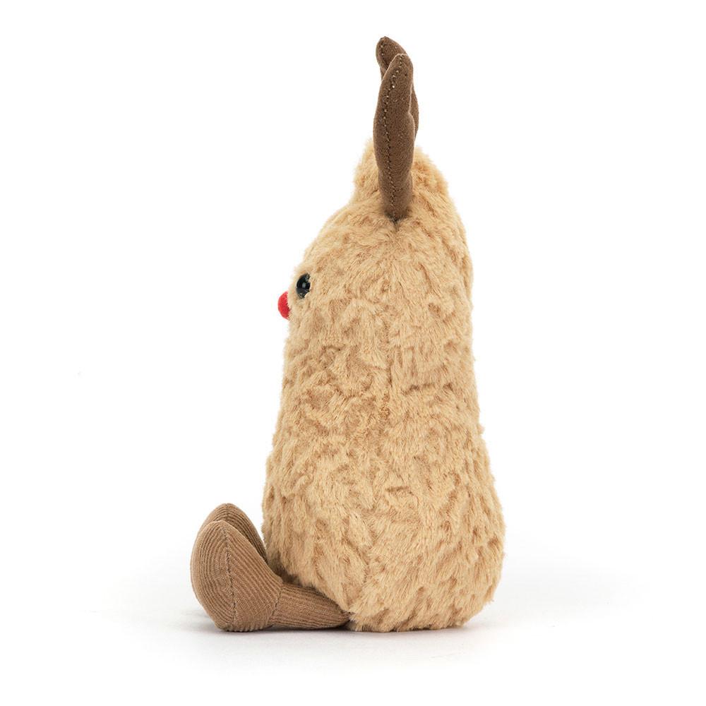 Pluszaki Jellycat Amuseables Peanut Reindeer,15cm x 7cm x 6cm Beżowe | Polska  ZRHE-95231
