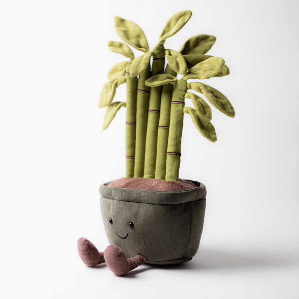 Pluszaki Jellycat Amuseables Potted Bamboo,31cm x 12cm x 7cm Zielone | Polska  FSOD-63475