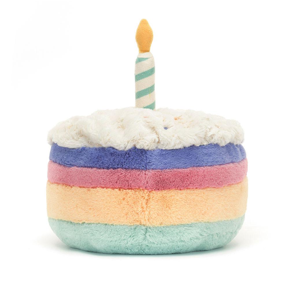 Pluszaki Jellycat Amuseables Rainbow Birthday Cake,26cm x 21cm x 21cm Niebieskie | Polska  GPBH-45107