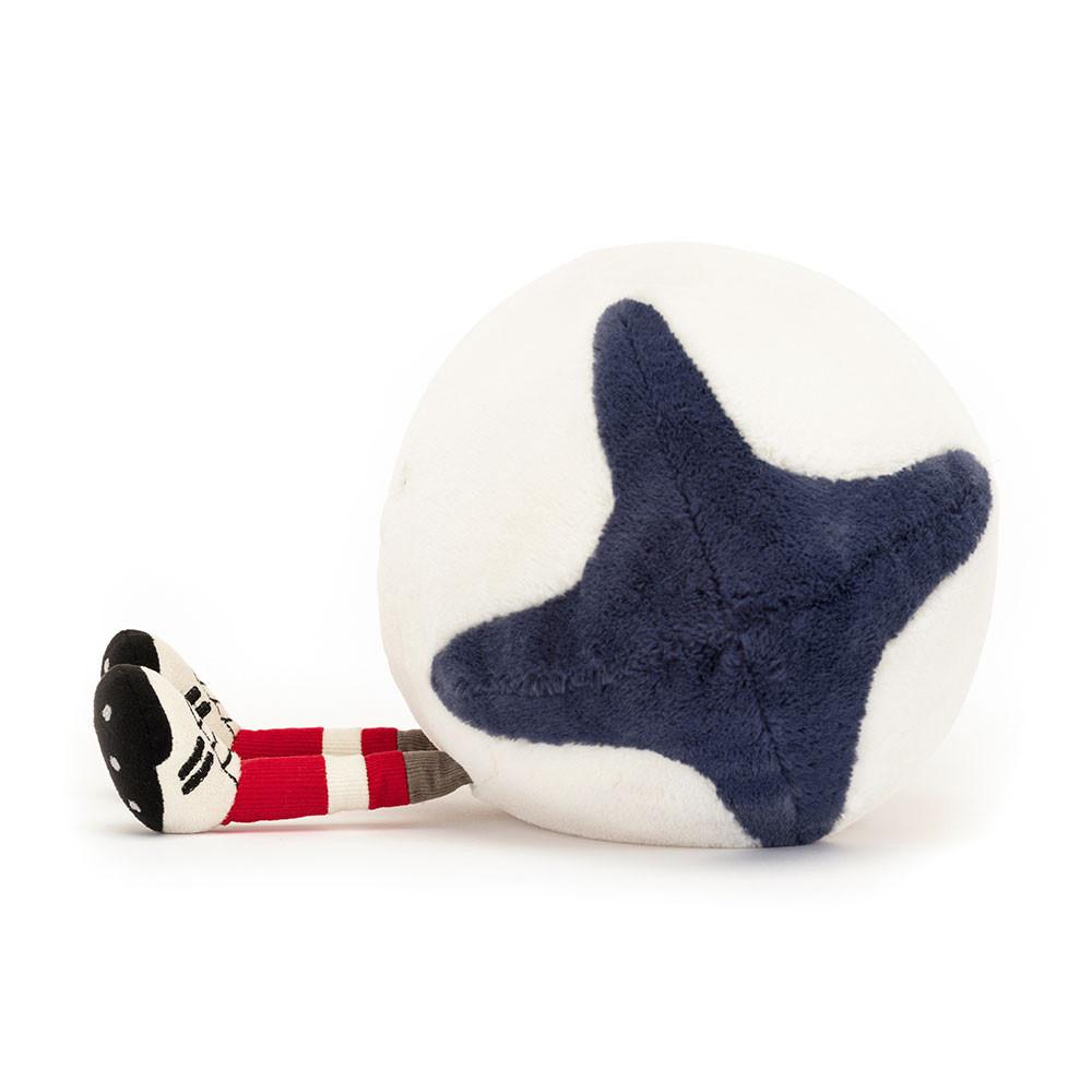 Pluszaki Jellycat Amuseables Rugby Ball,18cm x 29cm x 13cm Białe | Polska  BHDL-13692
