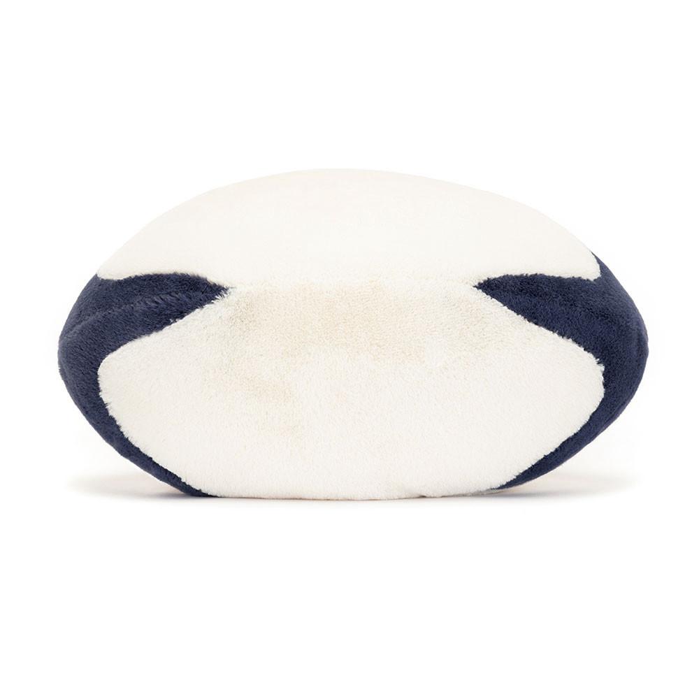 Pluszaki Jellycat Amuseables Rugby Ball,18cm x 29cm x 13cm Białe | Polska  OCQN-73469
